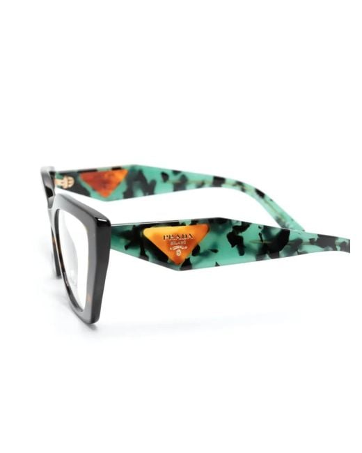 Prada Brown Pr 09Yv Square-Frame Glasses