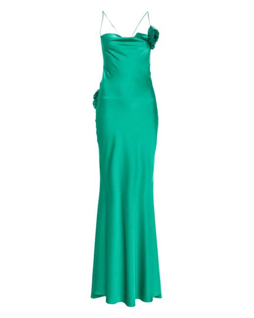 Parlor Green Maxikleid Mit Blumenapplikation