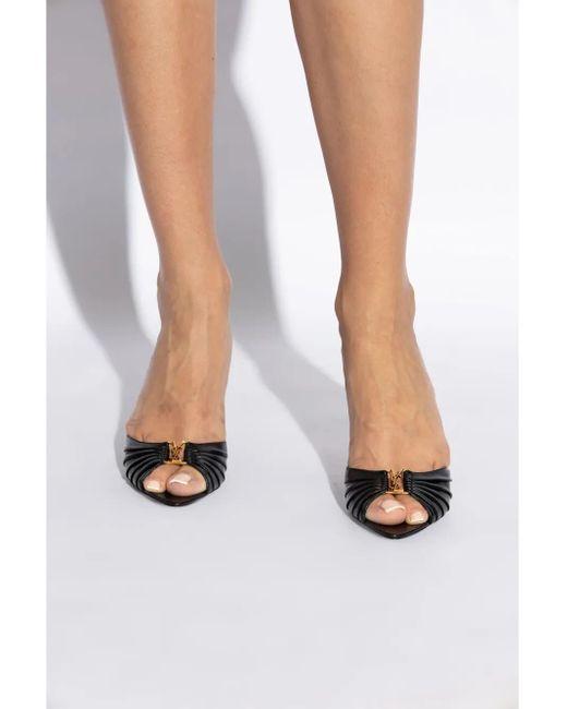 Saint Laurent Black 'Babylone' Mules