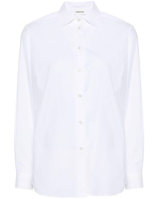 P.A.R.O.S.H. Katoenen Overhemd Met Gespreide Kraag in het White