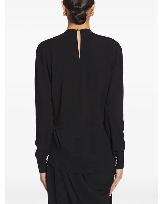 Lanvin Black Cut-Out Blouse