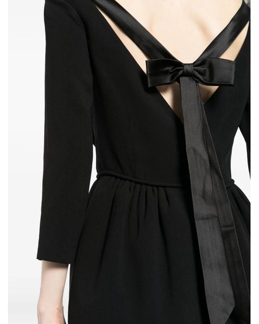 DSquared² Black Cowl-Neck Three-Quarter-Sleeve Dress