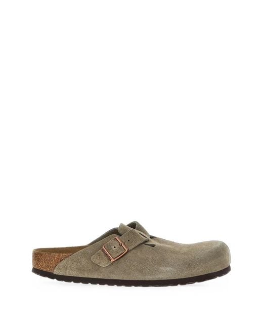 Birkenstock Gray Boston Suede Sandals