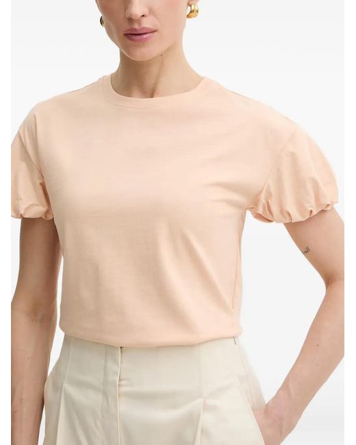 Twinset White Puff-Sleeve T-Shirt