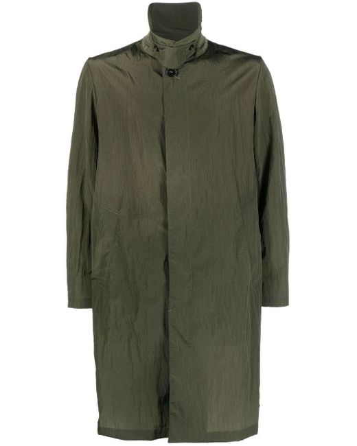 Mackintosh Green Pointed-collar Single-breasted Coat for men