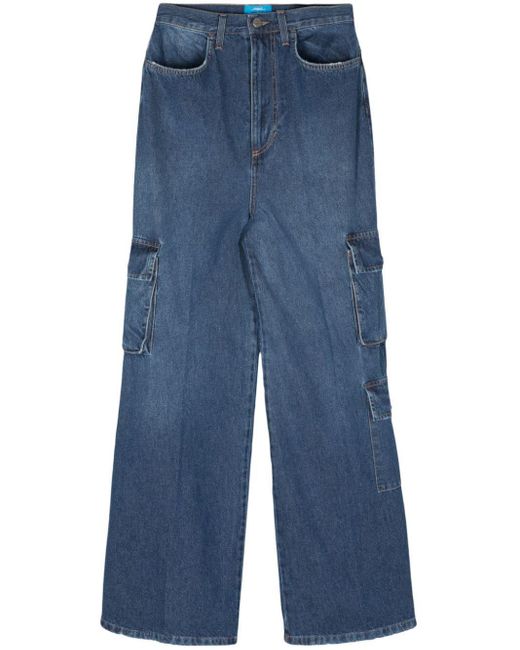 ..,merci Blue Brooke Wide-leg Cargo Jeans