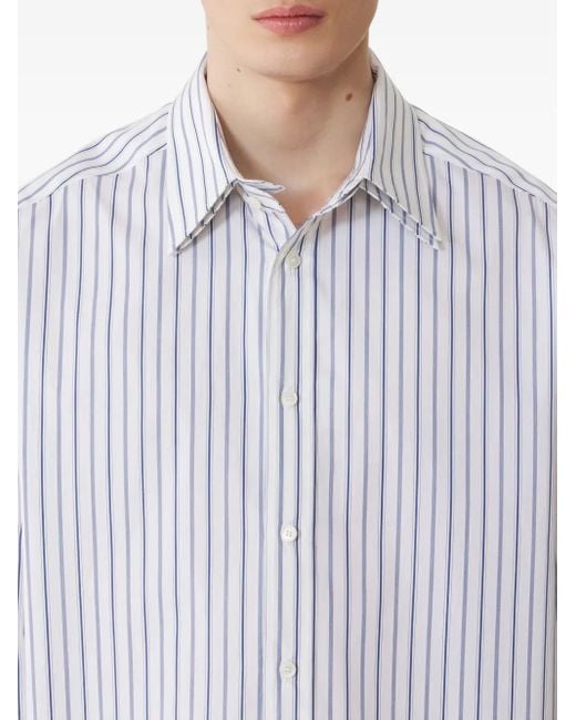 Lanvin White Pinstripe Shirt for men