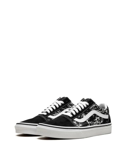 Vans Black Old Skool "Flames" Sneakers