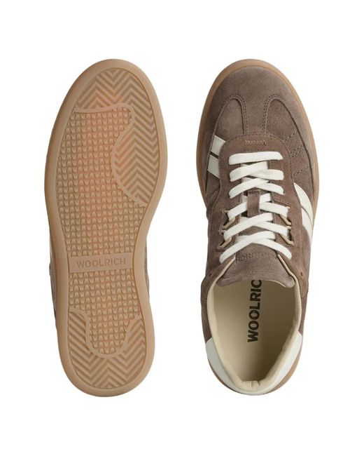 Woolrich Brown Doubleu Lace-Up Sneakers