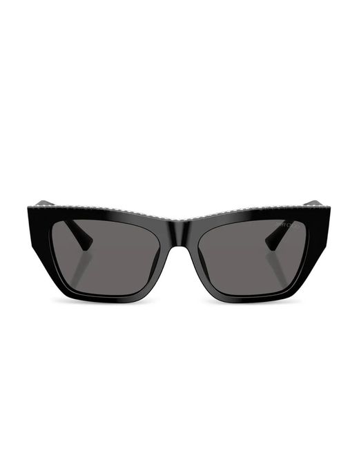 Jimmy Choo Black Crystal-Embellished Sunglasses
