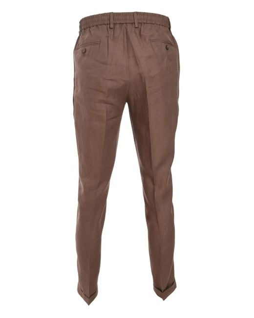 Gran Sasso Gray Linen Trousers for men