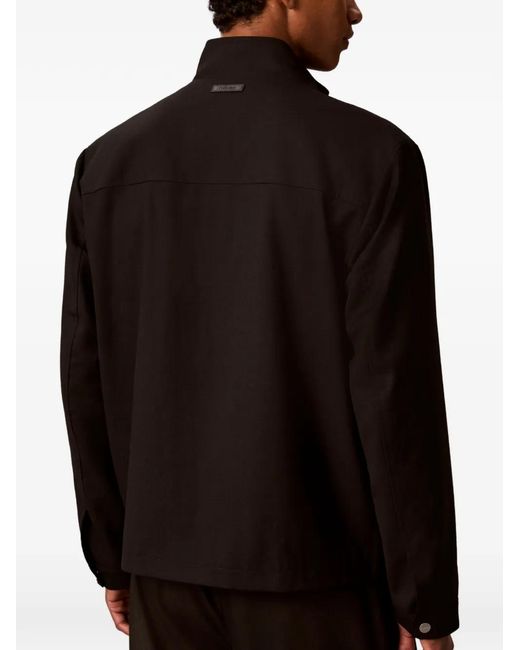 Calvin Klein Black Zip-Up High-Neck Jacket for men