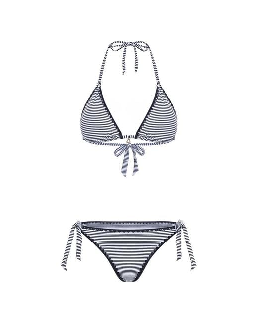 Banana Moon White Striped Bikini