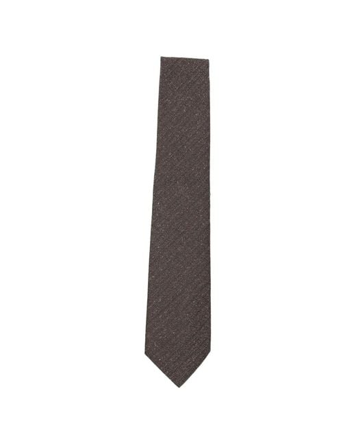 Canali White Textured-Finish Silk Tie for men