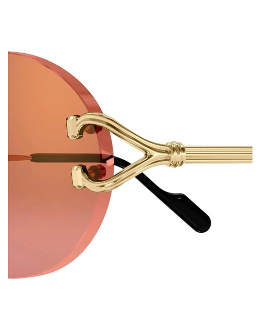 Cartier Brown Round-Frame Sunglasses