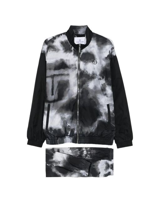 Sergio Tacchini Gray Patterned Tracksuit for men