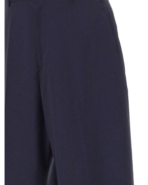 Laneus Blue Barrel-Fit Trousers for men