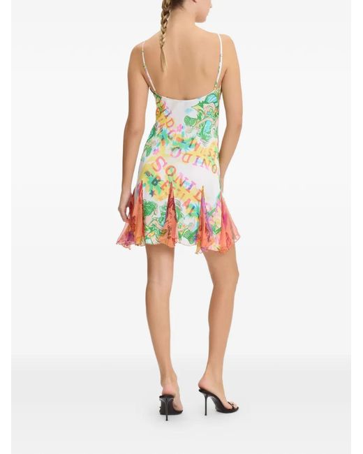 Donde Esteban White X La Linterna Sonido Bestial Mini Dress