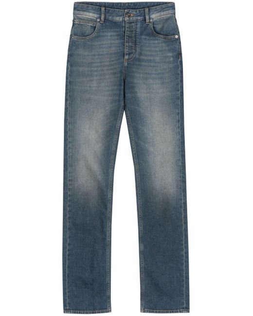 Bottega Veneta Blue Mid-rise Straight-leg Jeans