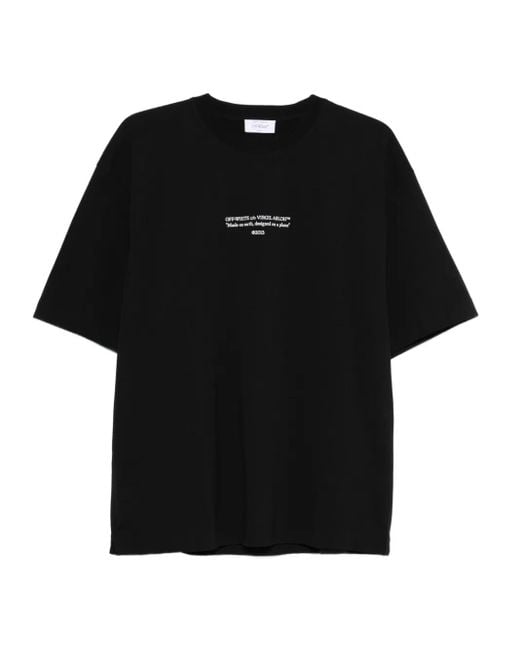 Off-White c/o Virgil Abloh Made On Earth, Designed On A Plane T-Shirt in het Black voor heren