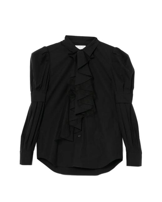 Noir Kei Ninomiya Black Chemise À Volants