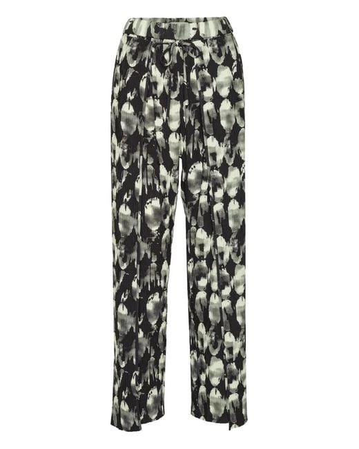 Henrik Vibskov Black Drawstring Print Trousers