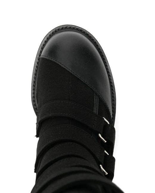 Yohji Yamamoto Black Buckle Boots