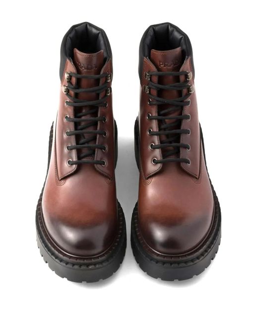 Botas con paneles elásticos Prada de hombre de color Brown