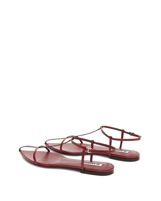 Jil Sander Pink Flat Strappy Sandals