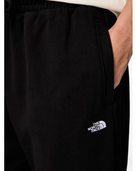 The North Face Black Essential Logo-Embroidered Drawstring Track Pants