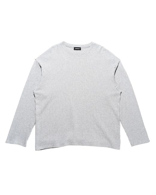 Mainless ワッフルニット Tシャツ Gray