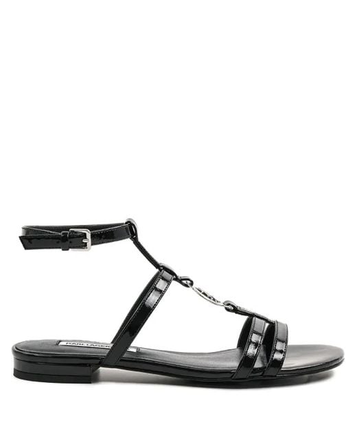 Karl Lagerfeld Strappy Flat Sandals Black