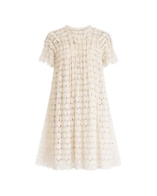 Ulla Johnson White Layla Ruffled Mini Dress