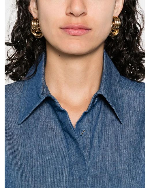 Zimmermann エンブロイダリー シャツ Blue