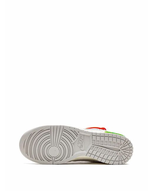 NIKE X OFF-WHITE White Dunk Low "Lot 13" Sneakers