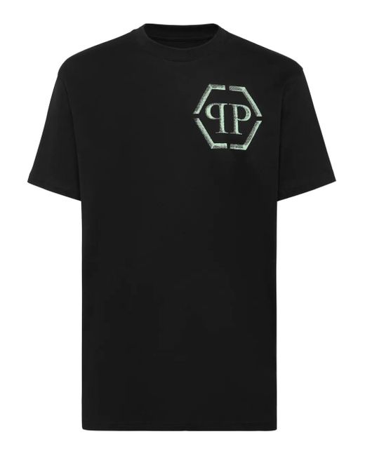 メンズ Philipp Plein Hexagon Tシャツ Black