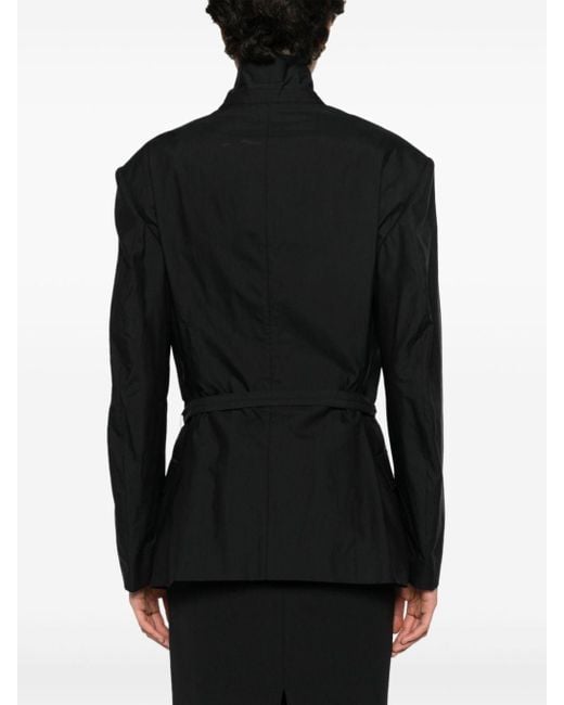 Lemaire Black Belted Double-breasted Blazer