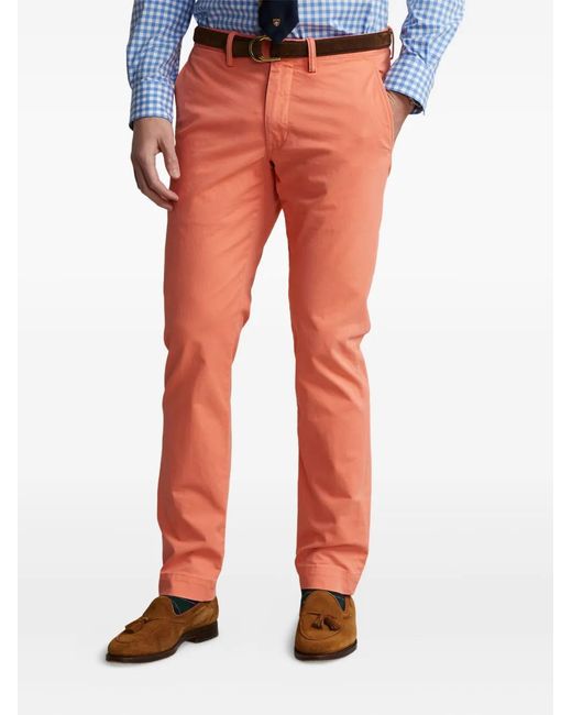 Polo Ralph Lauren Red Button Chino Trousers for men