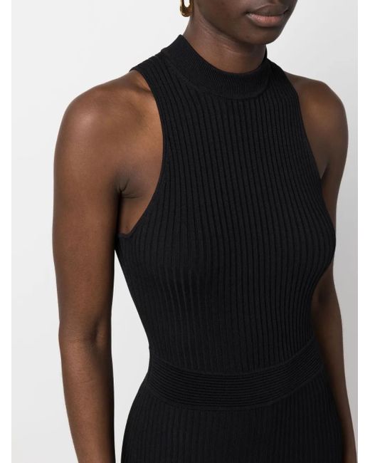 Jonathan Simkhai Black Marianne Tank Pleated Dress