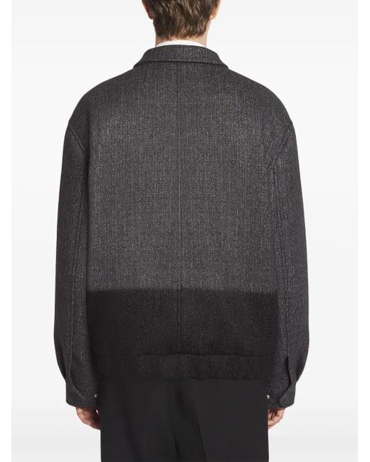 Lanvin Gray Two-Tone Bomber Jacket