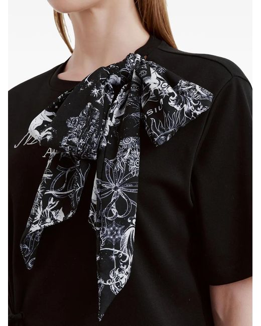 Musium Div. Black Bow-Detail T-Shirt