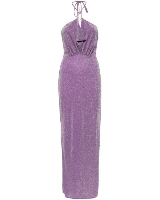 Baobab Collection Purple Glittered Halter-neck Dress