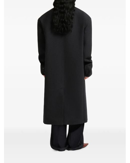 Marni Black Deep Tweed Oversized Coat