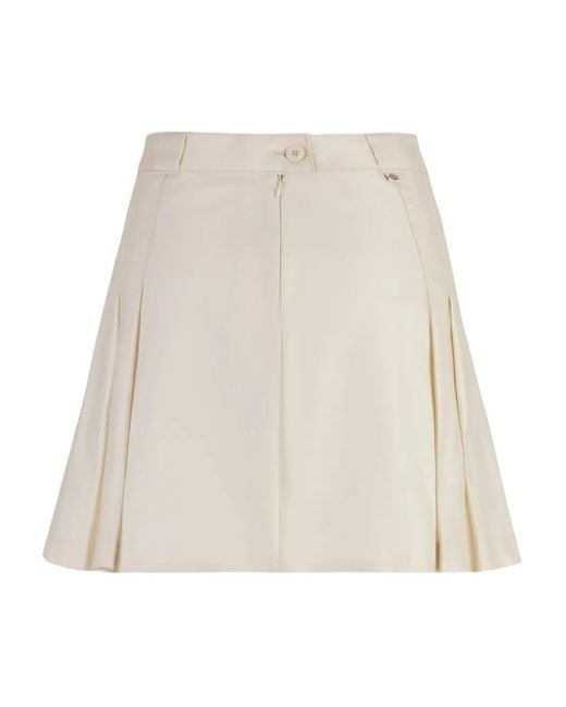 Dickies White Pleated Mini Skirt