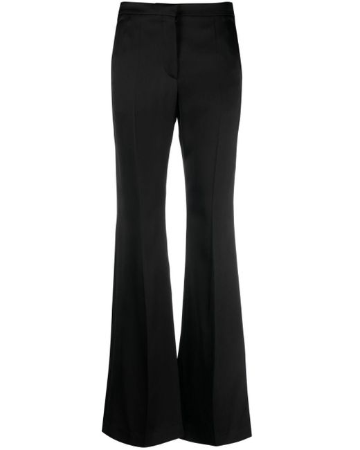 Pantalon en coton à coupe évasée Givenchy en coloris Black