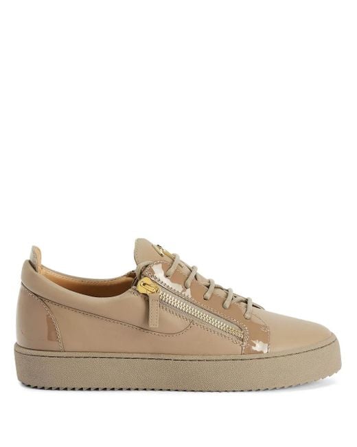 Giuseppe Zanotti Brown Frankie Double-Zip Low-Top Sneakers for men