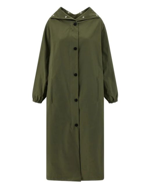 Le twins Green Removable-Hood Trench Coat
