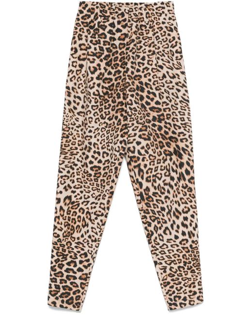A PAPER KID Broek Met Luipaardprint in het White