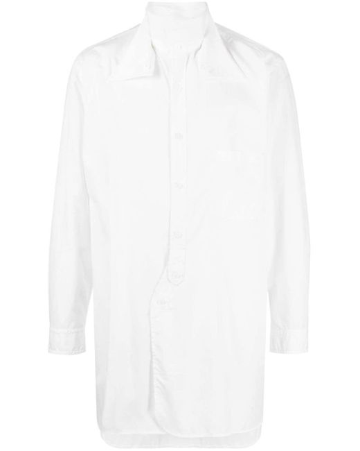 Camicia con design a strati di Yohji Yamamoto in White da Uomo