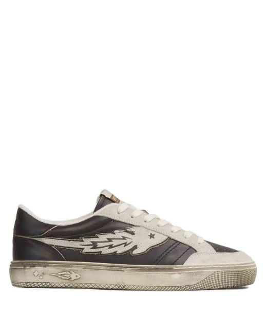ENTERPRISE JAPAN Gray Graphic Low-Top Sneakers for men